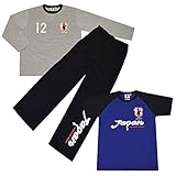 JFA サッカー日本代表 パジャマ 2TOPS 天竺スウェット パジャマ キッズ 男の子 ボーイズ 【YP】fo-2top03 140cm グレー
