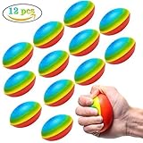 Kyson 1 Dozen Mini Sports Football Stress Balls Party Favour Toy Kids ,Squeeze Foam for Anxiety Reli