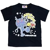 【本体綿100％】2017年 夏物 アンパンマン 天竺 光るＹＯ ダダンダン 半袖Ｔシャツ Anpanman ブラック◇95cm