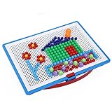 サクララ（Sakulala）おもちゃ 図形パズル ペグボード キノコ型 想像力 開発 DIY　積み木　赤ちゃん 子供の知育玩具 子供