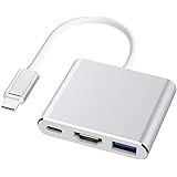 USB Type C to HDMI 3 in 1 USB C ハブ「４K 解像度 hdmiポート+USB 3.0ポート+USBタイプC急速PD充電ポート」 usb タイプc 変換 アダプタ ニンテンドースイッチ、MacBook Pro/MacBoo