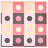 Tadpoles 16 Sq Ft Playmat Set, Pink/Brown by Tadpoles
