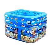 家族の乳幼児インフレータブルスイミングプール材料：厚い緑のPVCサイズ：小：120 * 95 * 75cm、大：140 * 95 * 75cm (色 : Basic course, サイズ さいず :
