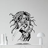 ラスタサムライ壁デカールRastaman Sword Ninja warrior Cartoonsビニールステッカー保育園壁の装飾用キッズ赤ちゃん部屋壁アート壁壁画子カスタム57 CRT