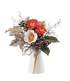 asca アレンジ素材 紅白椿飾り A-77089-000