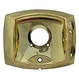 lasco-simpatico 31646pデルタ長方形型シャワーEscutcheonのみのシャワーバルブ穴のプッシュボタン切替弁、光沢真鍮
