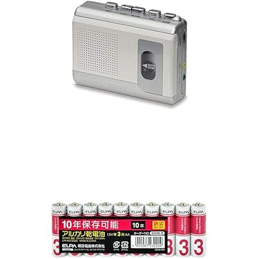 Amazon | エルパ(ELPA) 【電池セット商品】 カセットテープレコーダー