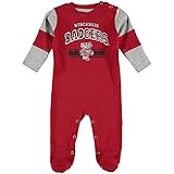 Wisconsin BadgersチームBeliever Onesie長袖スリー レッド