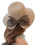 リボンハット ストローハット 全9色 【大人】ブルー 【5点】