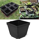 amzmonnsuta 3.5 Inch　黒いプラスチック製四角型　苗　植木鉢 ガーデン苗圃用ポット