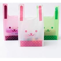 Amazon | 【MINAKIKO】かわいい レジ袋 ビニール袋 うさぎ 3色 150枚