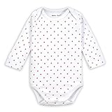 MIOIM ベビー ロンパース ボディスーツ シャツ ｔシャツ 長袖 星柄 白 無地 肌着 出産祝い 新生児 ベビー トップス カバーオール 女の子 男の子 子供服 キッズ