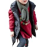 【DELIA】 女の子 ベスト子供服 綿チョッキ 新型 ご歳児童 長めチョッキ赤ちゃん秋冬外套 (100, ブラック)