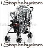 UNIVERSAL TANDEM DOUBLE RAINCOVER 1 IN FRONT OF EACH OTHER THROW OVER RAIN COVER by 1Stopbabystore
