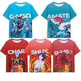[ユーユル] ガンダム tシャツ 半袖 機動戦士ガンダム ガンダムジークアクス 服 赤い彗星 アマテ・ユズリハ マチュ シュウジ・イトウ 夏服 丸首 日常服 スポーツ日常服 カジュアル 記念シャツ 男女兼用 (L,色/A) [並行輸入品]