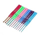 Dagly(TM) マルチカラーメタルかぎ針編みのフックキットステンレスボルト丸編みウール針DIYウィービングツールを設定個入り/