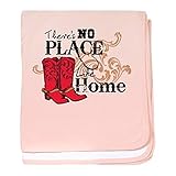 CafePress – There 's no place like home – スーパーソフトベビー毛布、新生児おくるみ ピンク 06358002996832E