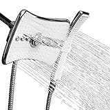 AKDY 9 "長方形クアッド機能Rainfallジェットシャワーヘッド& Wandコンボinクローム