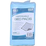 40pk Adult Disposable Economy Pads Adult Incontinence Disposable Bed Pee Underpads 60 x 90cm (1Pack)