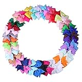 icobuty 40個3インチHair BowsのガールズベビーToddlers幼児ヘアクリップヘアクリップバレッタ