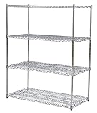 エイ・アイ・エス(AIS) スチールラック 支柱径25mm 4段 幅120×奥行60×高さ150cm メッキ SR-1260S