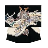 産着 初着 祝い着 男の子 着物 /B13黒・兜太鼓刺繍