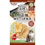 （まとめ買い）ペティオ ねこちゃんの素材そのまま 無添加極上うす焼き かつお節と貝柱 3g 猫用おやつ 【×15】