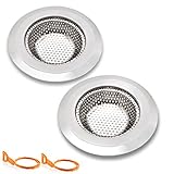 esfunステンレススチールKitchen Sink StrainerメッシュカバーシンクドレインフィルタStrainerバスケットプロテクターLarge全体的な4.5 "直径、完璧キッチンシンク用ゴ