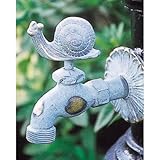 立水栓/水栓柱に取付け アニマル蛇口(青銅色)カタツムリ