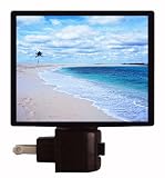 Tropical Night Light – Paradise Island – Sandy beach and palm tree LED night light