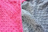 Minky Blanket - Baby Blanket Toddler Blanket Child Blanket - Double Sided Dimple Dot Minky Blanket (