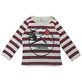 【秋冬物】 chocola(ショコラ) 天竺ボーダー長袖Tシャツ 100cm /アカ NO.CH-1514-13012