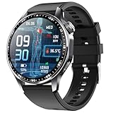 スマートウォッチ【2025新登場1.55インチHD大画面】Bluetooth5.3通話機能 睡眠管理 腕時計 活動量計 スポーツウォッチ 150+種類運動モード 歩数計 SMS/Line通知 iPhone/アンドロイド対応 メンズレディース SOSモード 転ぶ呼び出し スマホを探す 380mAh長持ちバッテリー GPS Smart Watch 日本語説明書 プレゼントに最適 (ブラック)