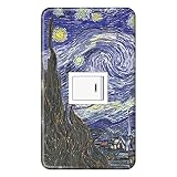 スイッチプレート カバー 西洋名画 フィンセント・ファン・ゴッホ 星月夜 1つ穴