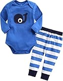 [Vaenait Baby]100%綿ベビー服ロンパースつなぎ肌着カバーオールパンツ付きVivia Whale S