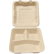 弁当容器(本体400個) Amazon | エコフード容器 200x200mm 3仕切りランチボックス TM