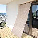 【日よけ スクリーン すだれ サンシェード 目隠し 遮光 断熱】 撥水 洋風タープ ライトモカ 100ｘ200cm(B159)