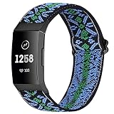 コンパチブル Fitbit Charge 4 / Fitbit Charge 3 / Charge 3 SE ナイロン弾性スポーツバンド交換用ストレッチバンド ストラップ