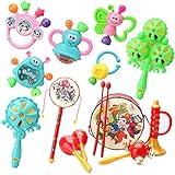 3-6-12ヶ月赤ちゃんギフトおもちゃラトルカラフルベビーおもちゃランダムカラー