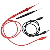 AideTek sharp hard stainless steel needle test leads for FLUKE multimeter 600V max 1A 4mm alligator 