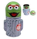 Sesame Street Oscar The Grouch Trash Can Pop Off Top Coin Bank