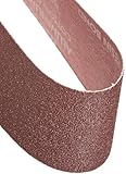 Norton 07660701742 Portable Abrasive Belt, Cotton Fiber Backing, Aluminum Oxide, 24 Length x 3 Width
