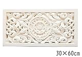 MANJA STO-0221-A 石彫り パラス レリーフ Lサイズ (30cm×60cm) タイル【バリ雑貨 リゾートインテリア 彫刻 ガーデニング】
