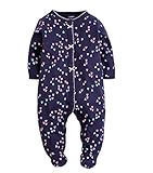 カーターズ Carter's カバーオール 長袖 足付き 足つき ベビー服 女の子 ネイビー＆ハート (12months(72-78cm)) [並行輸入品]
