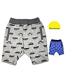 【子供服】 moujonjon (ムージョンジョン) 車総柄プリント5分丈パンツ 80cm～120cm M35156