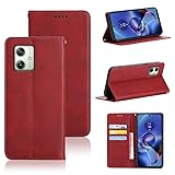 適用 Moto G64 5G / G64Y 5G ケース 手帳型 適用 moto g64 5G 手帳型ケース スマホケース カバー 手帳型 PUレザー カード収納 財布型 耐衝撃 ケース マグネット スタンド機能付き 5色(適用 moto g64 5G ケース 手帳型) (レッド)