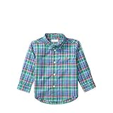 【ラルフローレン】プレイド・ポプリン・長袖シャツ[グリーンマルチ](男の子12～24か月用) [並行輸入品]