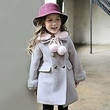 RoRykon 秋 冬 キッズ ジュニア 子供 女の子 ジャケット コート きれいめ かわいい ポケット付き おしゃれ ジャケット コート ファー ティペット付 クラシカル コート 上品 可愛い カジ