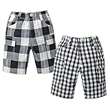 子供服 男の子 ハーフ パンツ ボトム KIDBOW キッドバウ 綿100% チェック柄 飾りボタン 男児 ベビー (1.大チェック/80cm)