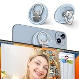 PROfezzion MacBook用 連係カメラ マウントiPhone Webカメラ化 3Way [ iPhone連係カメラ&MagSafe 三脚マウント&バンカーリング ] カメラマウント 1/4ネジ穴付き macOS Ventura Continuity Camera対応 MacBook MacBook Pro用 iPhone 16 15 14 13 12 シリーズ iOS16 ブルー